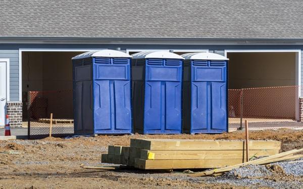 work site porta potties services our portable toilets on job sites once a week, but can also provide additional servicing if needed